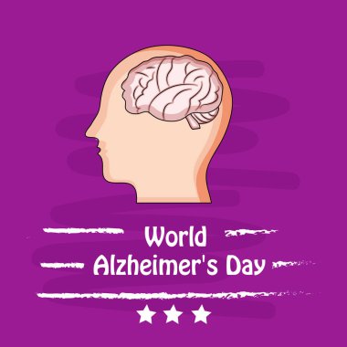 Dünya Alzheimer günü arka plan öğeleri gösteren resim