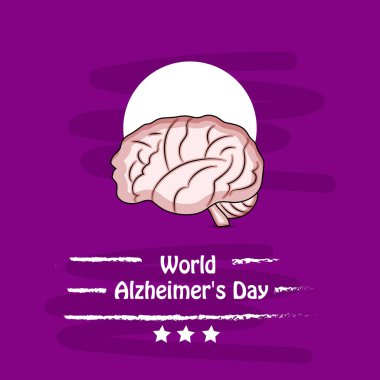 Dünya Alzheimer günü arka plan öğeleri gösteren resim
