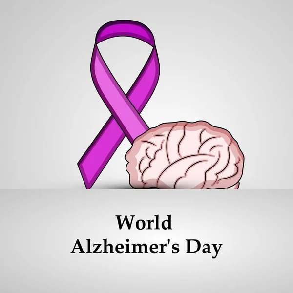 Illustratie Van Elementen Van Wereld Alzheimer Dag Achtergrond — Stockvector