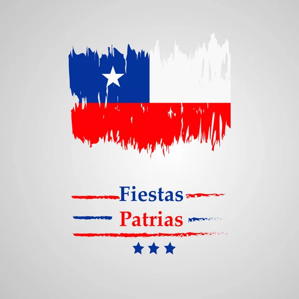 Ilustración Elementos Del Día Nacional Independencia Chile Fiestas Patrias Background — Archivo Imágenes Vectoriales