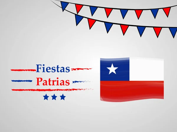 Illustration Von Elementen Des Chilenischen Nationalen Unabhängigkeitstages Fiestas Patrias Hintergrund Stockillustration