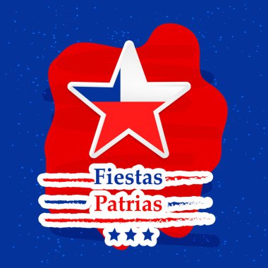 Şili Ulusal bağımsızlık günü Fiestas Patrias arka plan unsurları gösteren resim