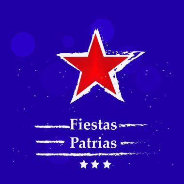 illustration of elements of Chile's National Independence Day Fiestas Patrias background clipart