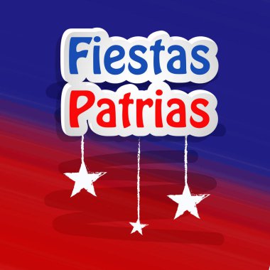 Şili Ulusal bağımsızlık günü Fiestas Patrias arka plan unsurları gösteren resim