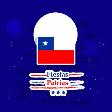 Şili Ulusal bağımsızlık günü Fiestas Patrias arka plan unsurları gösteren resim