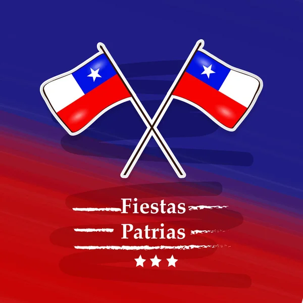 Ilustración Elementos Del Día Nacional Independencia Chile Fiestas Patrias Background — Archivo Imágenes Vectoriales