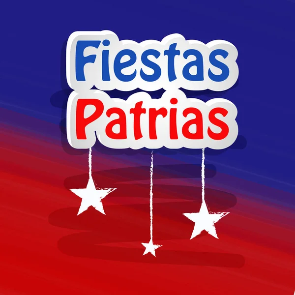 Ilustración Elementos Del Día Nacional Independencia Chile Fiestas Patrias Background — Vector de stock