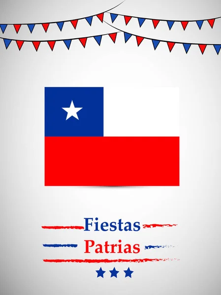 Ilustracja Elementów Tła Krajowe Święto Niepodległości Fiesty Patrias Chile — Wektor stockowy