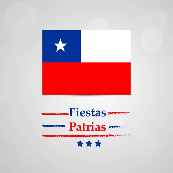 Ilustración Elementos Del Día Nacional Independencia Chile Fiestas Patrias Background — Vector de stock