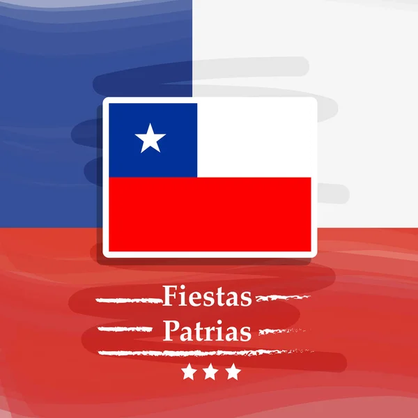 Ilustracja Elementów Tła Krajowe Święto Niepodległości Fiesty Patrias Chile — Wektor stockowy