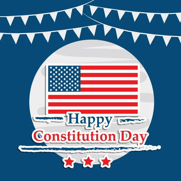 Illustration Elements Usa Constitution Day Background — Stock Vector