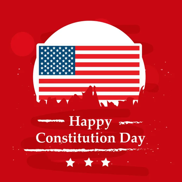 Illustration Elements Usa Constitution Day Background — Stock Vector