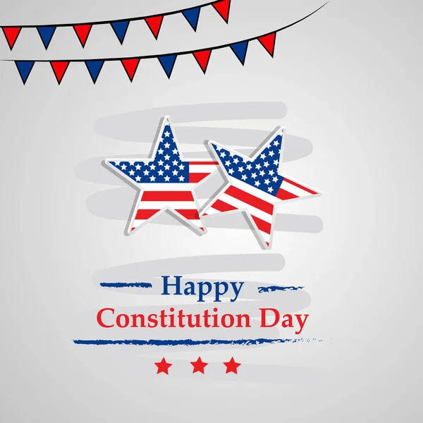 Illustration Elements Usa Constitution Day Background — Stock Vector