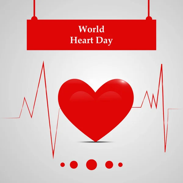 Illustratie Van Elementen Van World Heart Day Achtergrond Illustratie Van — Stockvector
