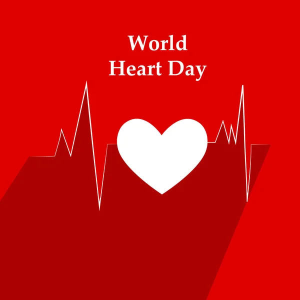 Illustratie Van Elementen Van World Heart Day Achtergrond Illustratie Van — Stockvector