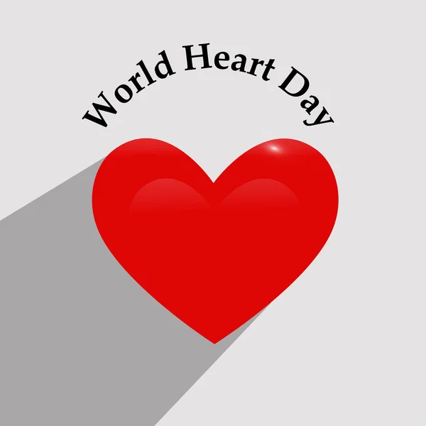 Ілюстрація Елементів World Heart Day Background Ілюстрація Про Серце Текстом — стоковий вектор