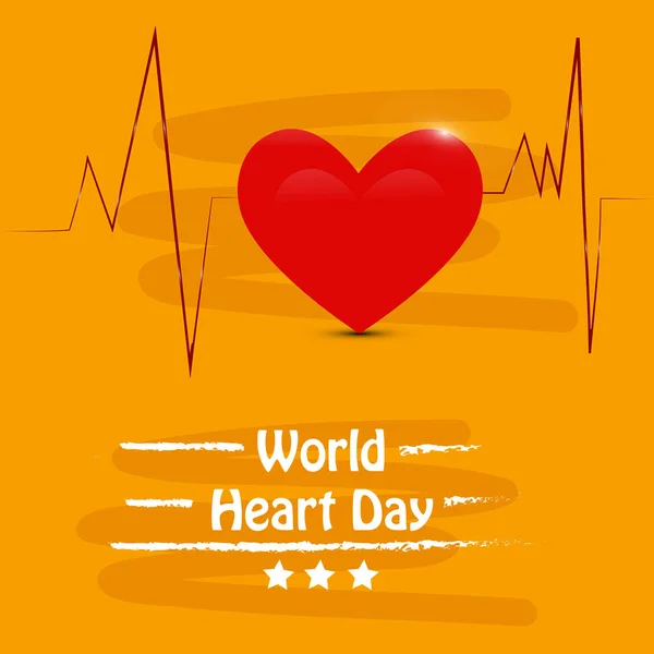 Illustratie Van Elementen Van World Heart Day Achtergrond Illustratie Van — Stockvector