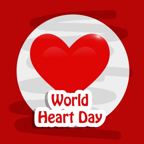 Illustration Elements World Heart Day Background Illustration Heart World Heart — Stock Vector