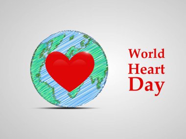 Dünya Kalp Günü Arkaplanı elementlerinin gösterimi