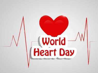 Dünya Kalp Günü Arkaplanı elementlerinin gösterimi