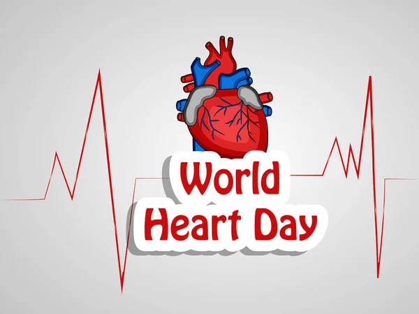 Illustratie Van Elementen Van World Heart Day Achtergrond — Stockvector