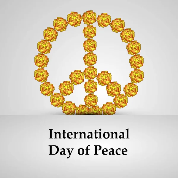 Illustrazione Elementi Della Giornata Mondiale Della Pace — Vettoriale Stock