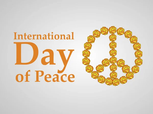 Illustrazione Elementi Della Giornata Mondiale Della Pace — Vettoriale Stock