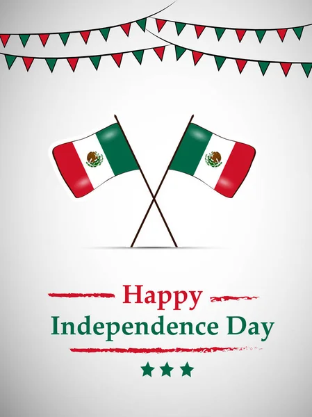 Ilustración Elementos Del Día Independencia México Antecedentes — Vector de stock