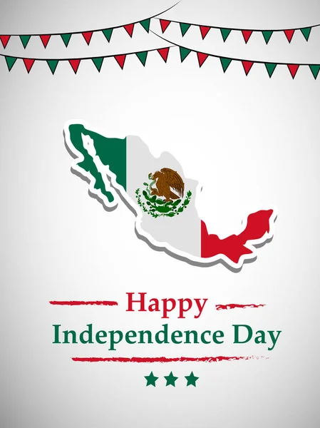 Ilustración Elementos Del Día Independencia México Antecedentes — Vector de stock