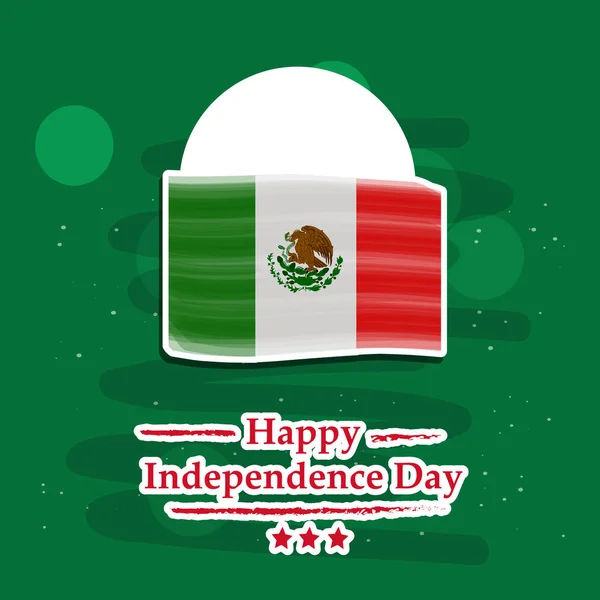 Ilustración Elementos Del Día Independencia México Antecedentes — Vector de stock