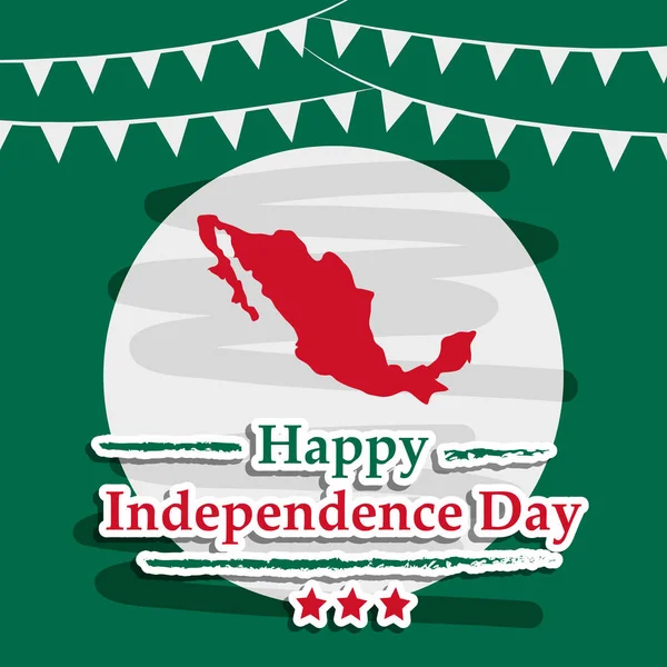 Ilustración Elementos Del Día Independencia México Antecedentes — Vector de stock