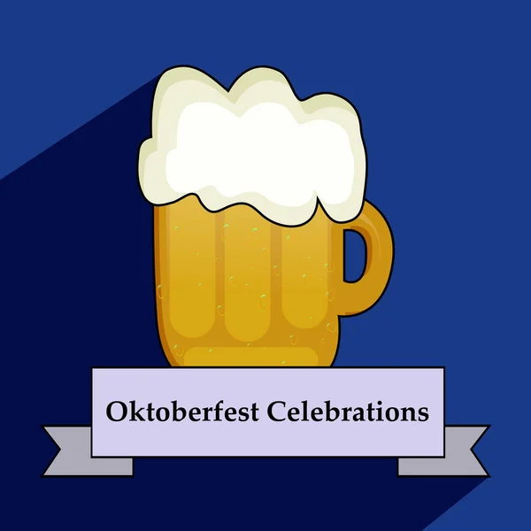 Bira Festivali Oktoberfest Arka Planının Örnekleri — Stok Vektör