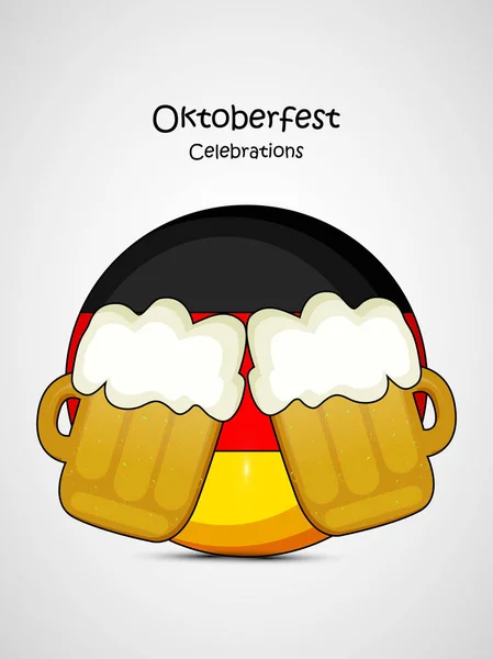 Ilustración Los Elementos Del Festival Cerveza Oktoberfest Fondo — Archivo Imágenes Vectoriales