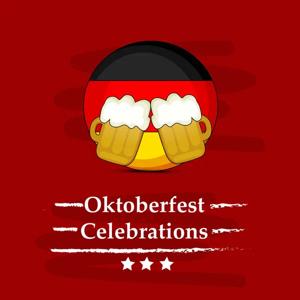 Illustration Delar Festival Oktoberfest Bakgrund — Stock vektor