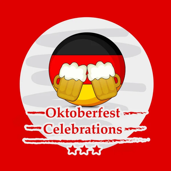 Illustration Elements Beer Festival Oktoberfest Background — Stock Vector