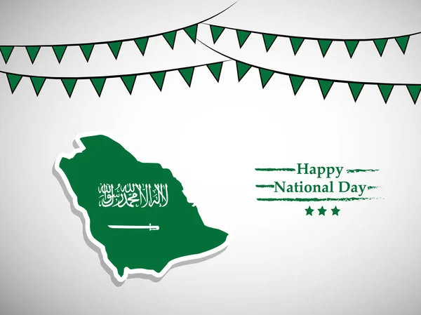 Απεικόνιση Των Στοιχείων Της Σαουδικής Αραβίας Εθνική Ημέρα Φόντο — Διανυσματικό Αρχείο