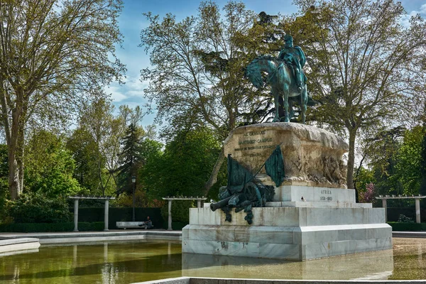 Madrid Spain April 2018 Monument Spanish General Arsenio Martinez Campos — Stock Photo, Image