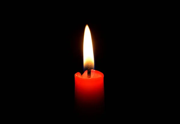 Burning Candle Dark — Stock Photo, Image