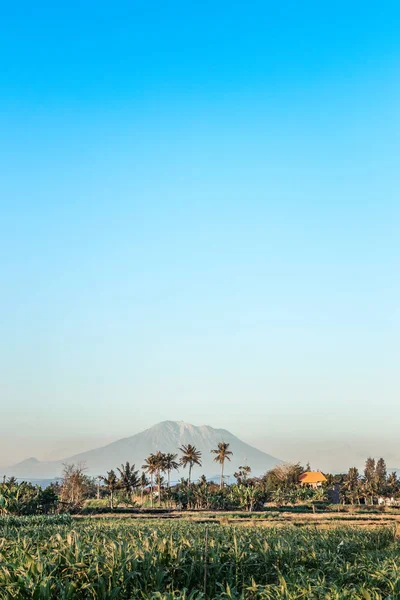 Monte Agung paisaje. Volcán Santo Agung. Isla de Bali . — Foto de Stock