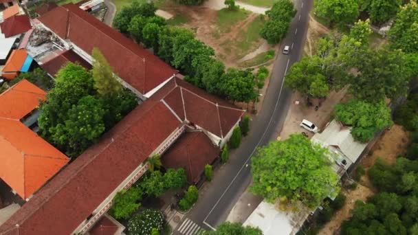 Vídeo Voador Casas Balinesas Ilha Serangan Bali Indonésia Ásia — Vídeo de Stock