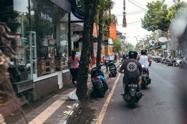 Bali, Endonezya - 25 Ocak 2019: Street Ubud, Bali Adası.