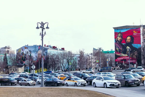 MOSCÚ, RUSIA - 31 DE MARZO DE 2019: Vista cuadrada roja, área cuadrada roja, ciudad de Moscú . — Foto de Stock