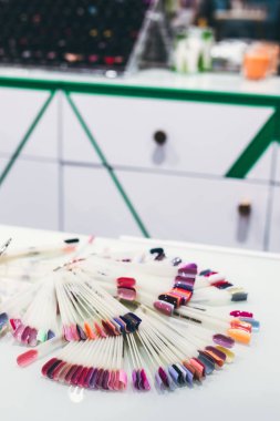 Güzellik Salonu palette örnekleri çivi. Tasarım çivi. Moda kavramı. Güzellik kavramı.