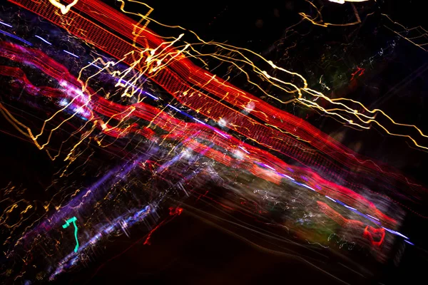 Urban galaxy. Original light painting, long exposure. Abstract photography.