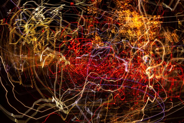 Urban galaxy. Original light painting, long exposure. Abstract photography background. — Stock Photo, Image