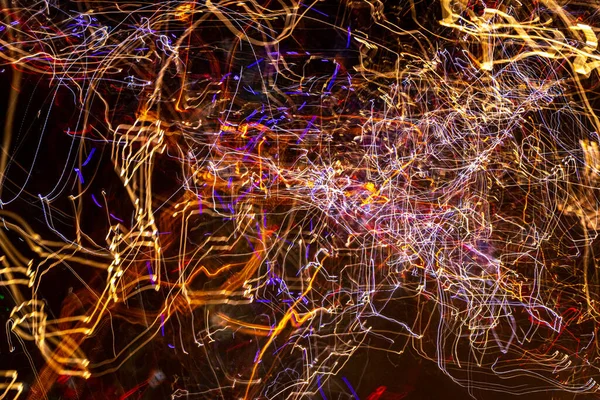 Urban galaxy. Original light painting, long exposure. Abstract photography background.