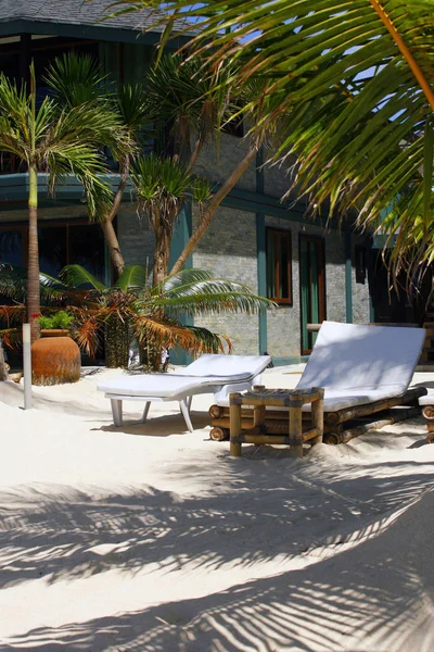 Bungalow met een eigen strand. Boracay. Filippijnen — Stockfoto