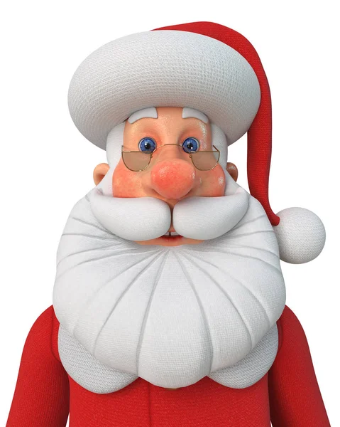 Illustration New Year Congratulation Santa Claus Illustration Cheerful Model Santa — Stock Photo, Image