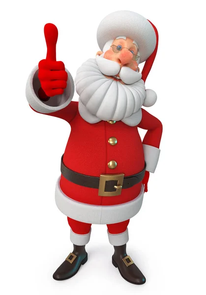 Illustration New Year Congratulation Santa Claus Illustration Cheerful Model Santa — Stock Photo, Image