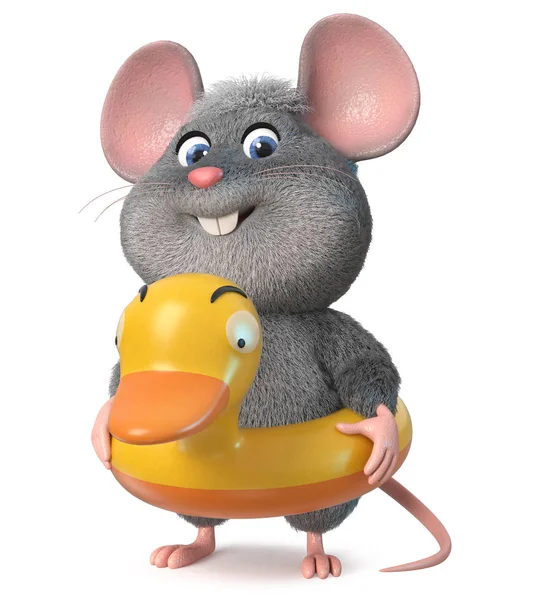 Illustration Home Wrecker Look Ratte Illustration Funny Mouse — Stockfoto